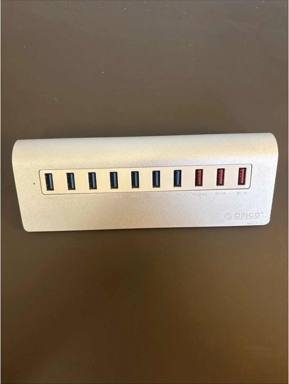 Aluminum Alloy 10 Port USB3.0 Slope Design HUB
